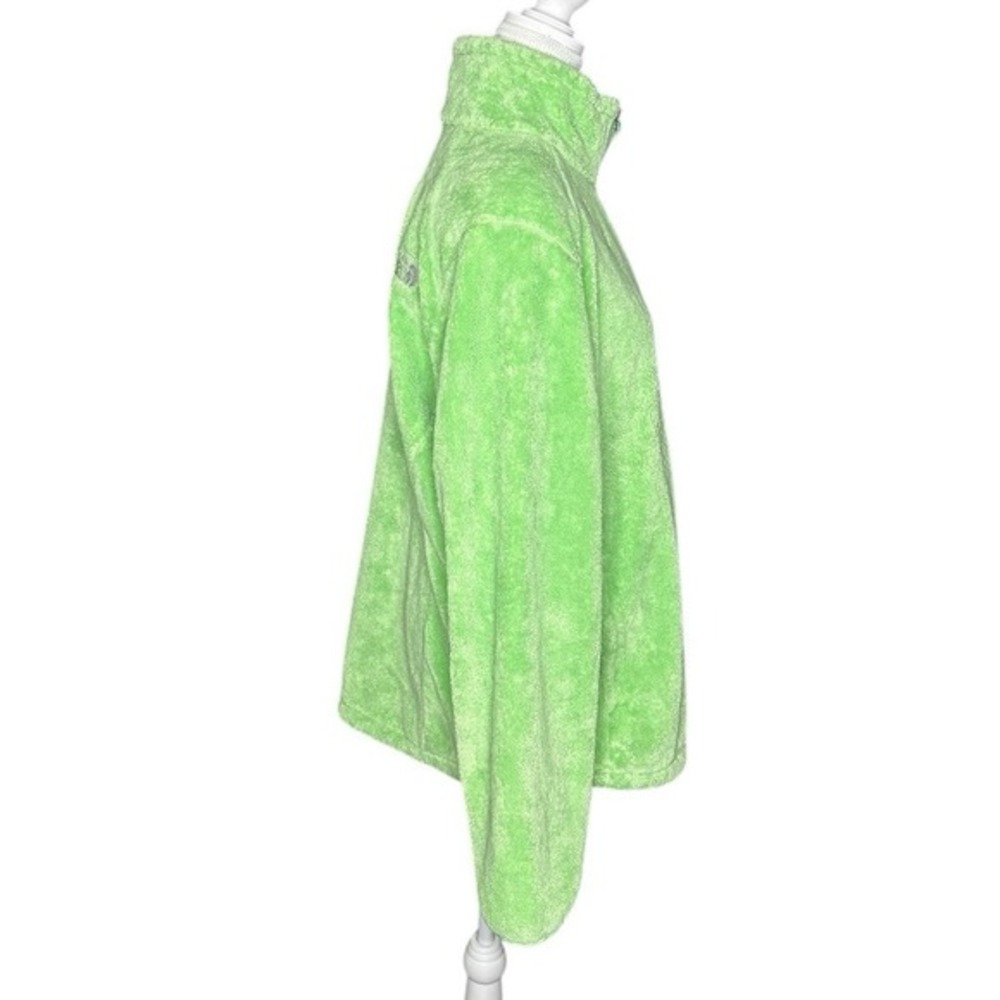 The North Face Osito Fleece Jacket Womens XXL Lime Green Full Zip Soft Fuzzy - Picture 2 of 16